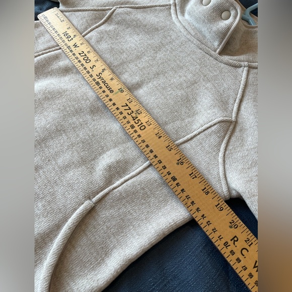 prAna Tri Thermal Threads Women's Tunic Cream Cowl Neck Sweater - Picture 11 of 13